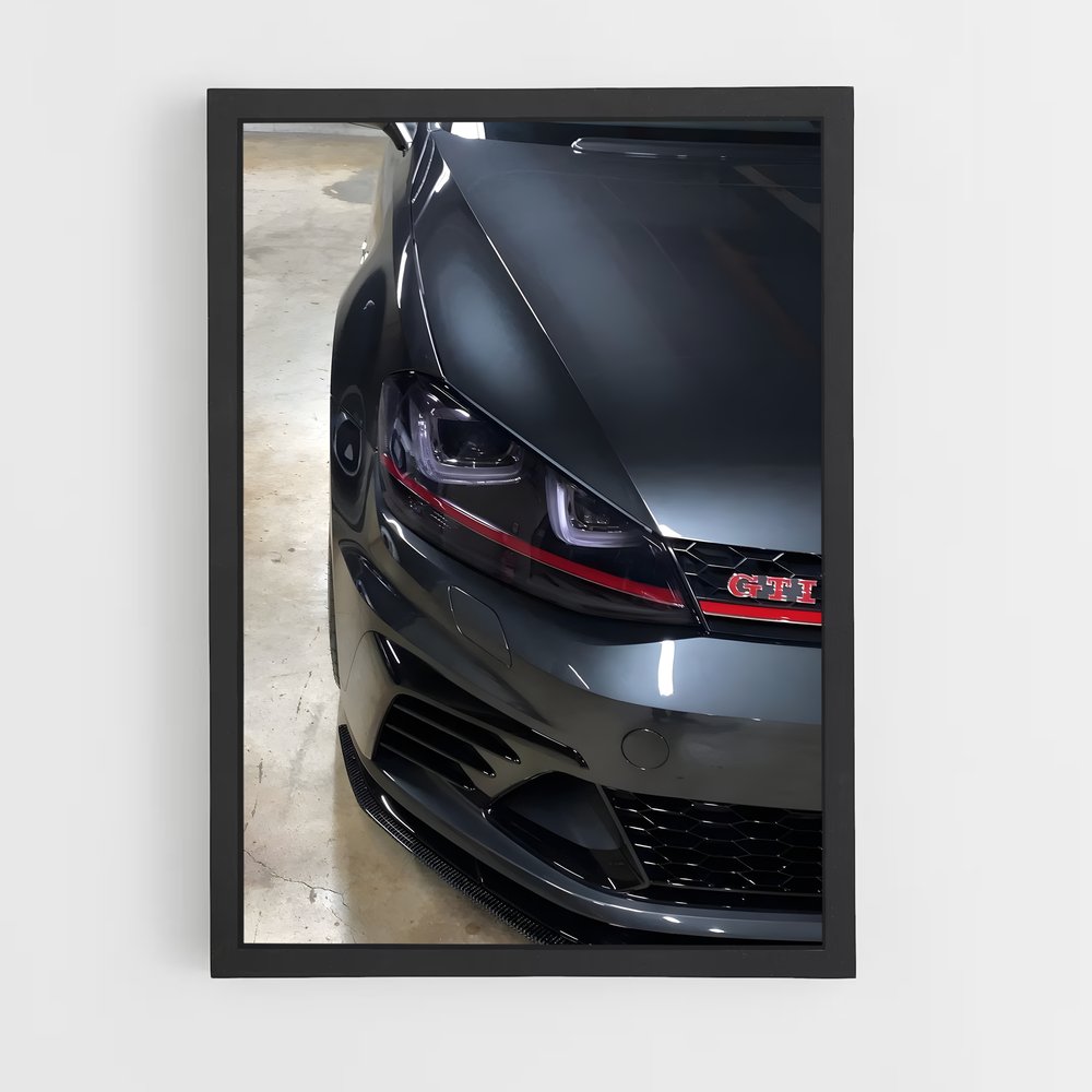 Poster GTI Noir Éblouissant – affiche Volkswagen (vue 2)
